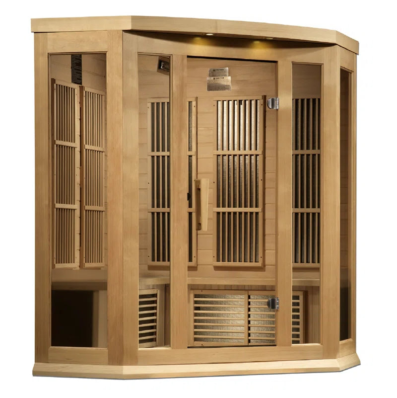 Dynamic Infrared 3 - Person Bluetooth Compatible FAR Infrared Sauna in Hemlock