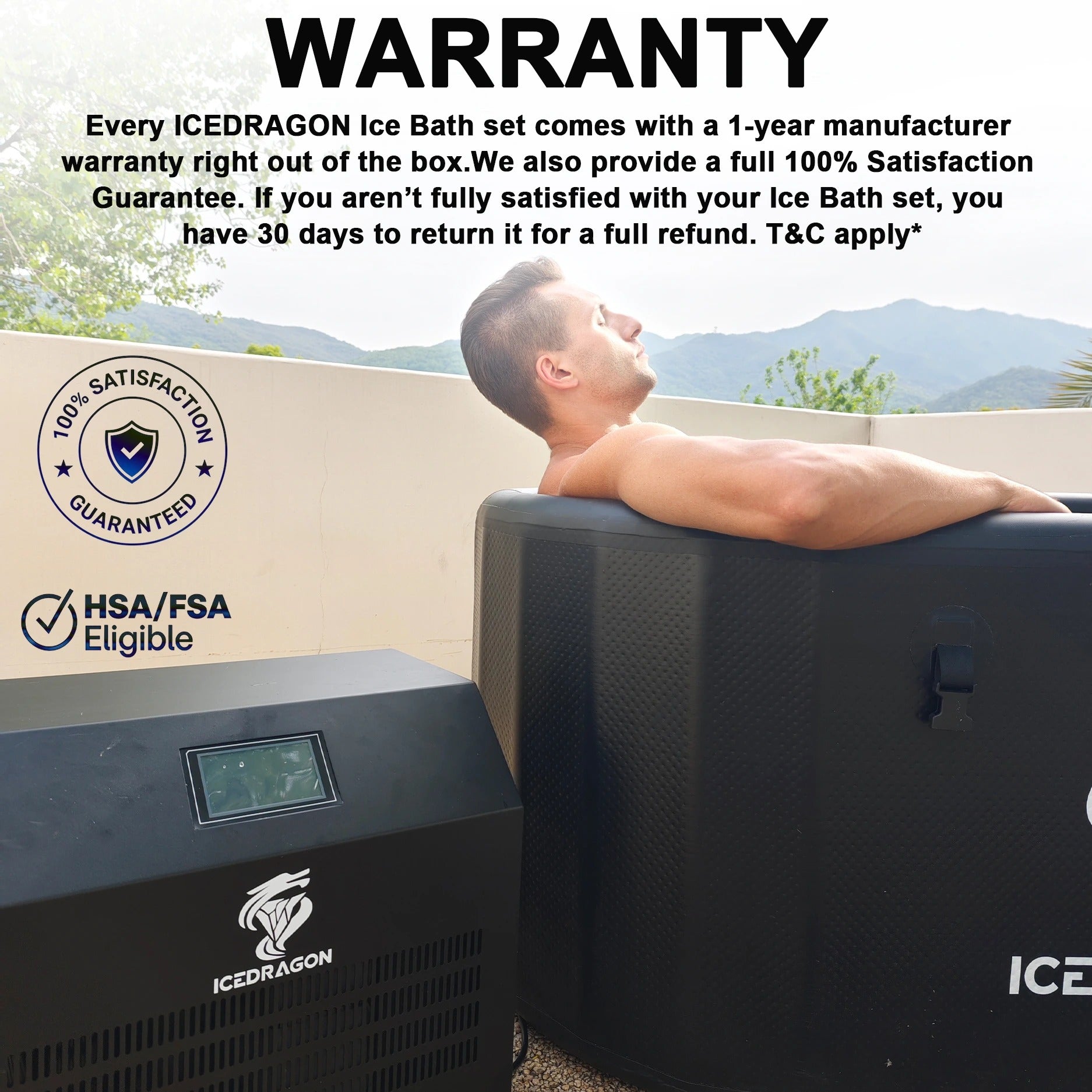 Icedragon Cold Plunge Tub Pro with 1.5 HP Smart Water Chiller