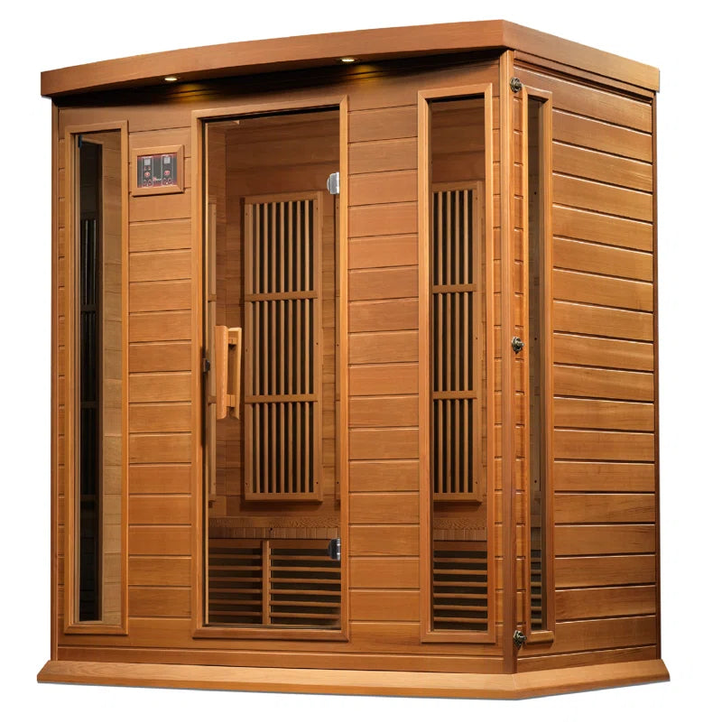4 - Person Indoor Bluetooth Compatible FAR Infrared Sauna in Cedar
