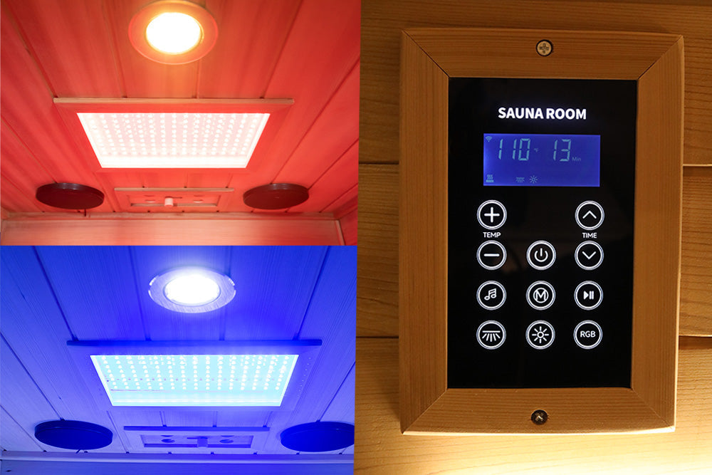 Wizzisaunas S01 1-Person Full Spectrum Near Zero EMF Indoor Infrared Sauna + Medical-Grade Red Light Therapy