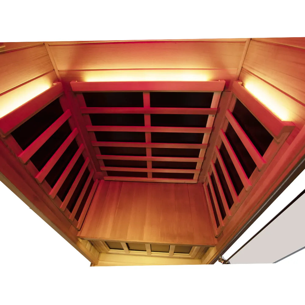 Wizzisaunas 909MX 1-Person Full Spectrum Near Zero EMF Indoor Infrared Sauna + Medical-Grade Red Light Therapy