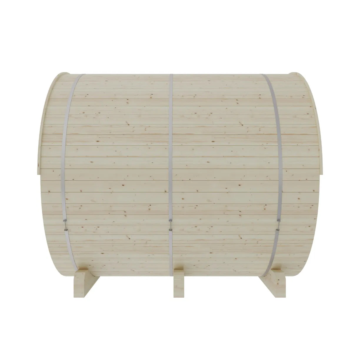 Helsinki Finnish 6-Person Barrel Sauna with Terrace and WiFi Heater