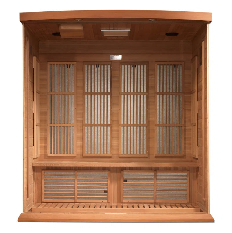 4 - Person Indoor Bluetooth Compatible FAR Infrared Sauna in Cedar