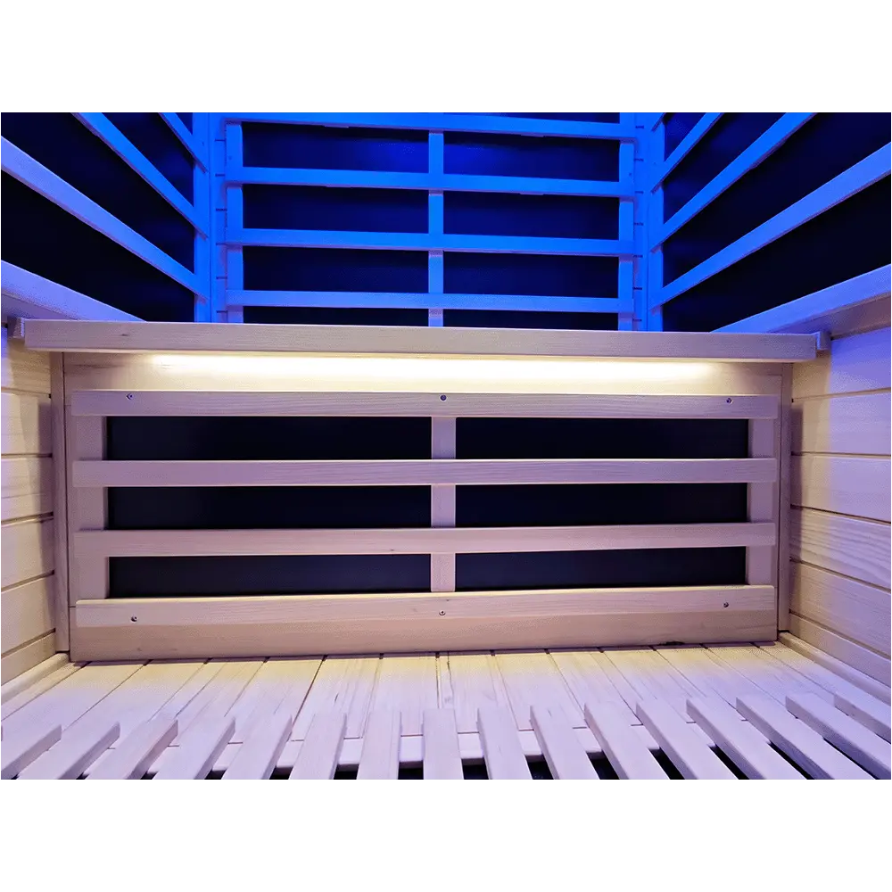 Wizzisaunas S02 2-Person Full Spectrum Near Zero EMF Indoor Infrared Sauna + Medical-Grade Red Light Therapy