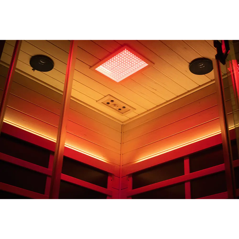 Wizzisaunas S07 2–3 Person Full Spectrum Near Zero EMF Indoor Infrared Sauna + Medical-Grade Red Light Therapy