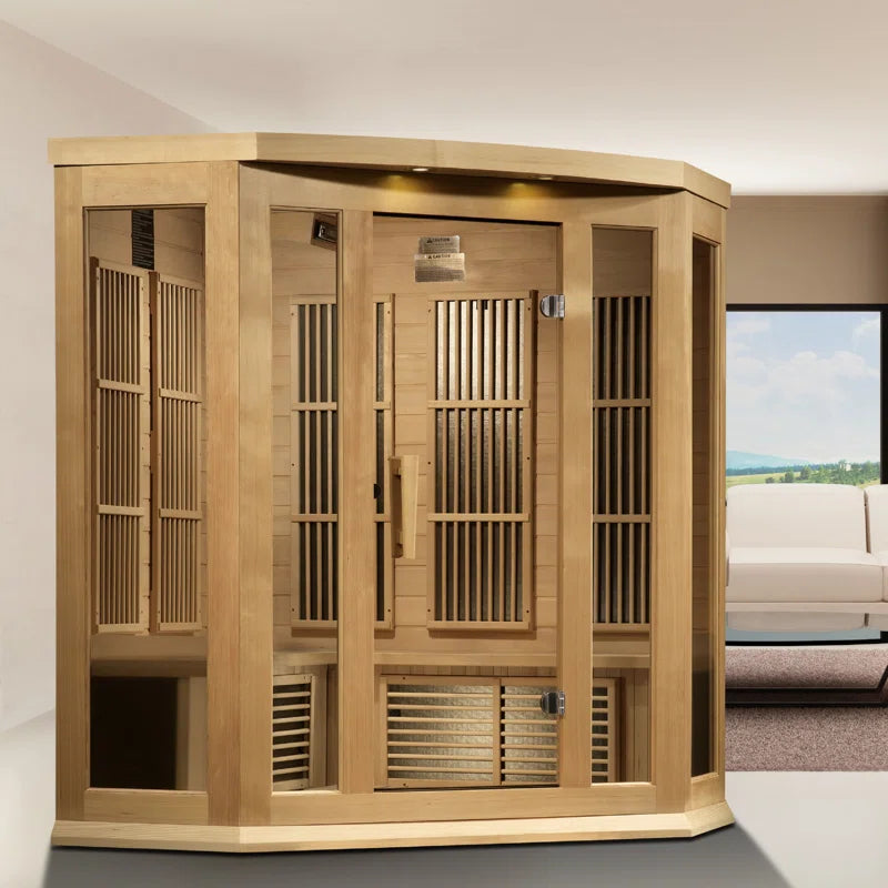 Dynamic Infrared  3 - Person Bluetooth Compatible FAR Infrared Sauna in Hemlock