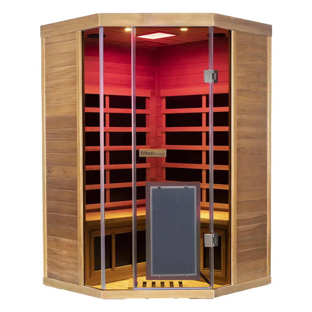 Wizzisaunas S07 2–3 Person Full Spectrum Near Zero EMF Indoor Infrared Sauna + Medical-Grade Red Light Therapy