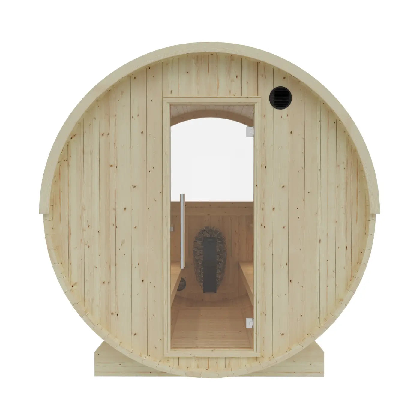 Tampere Finnish 4-Person Barrel Sauna with WiFi Heater
