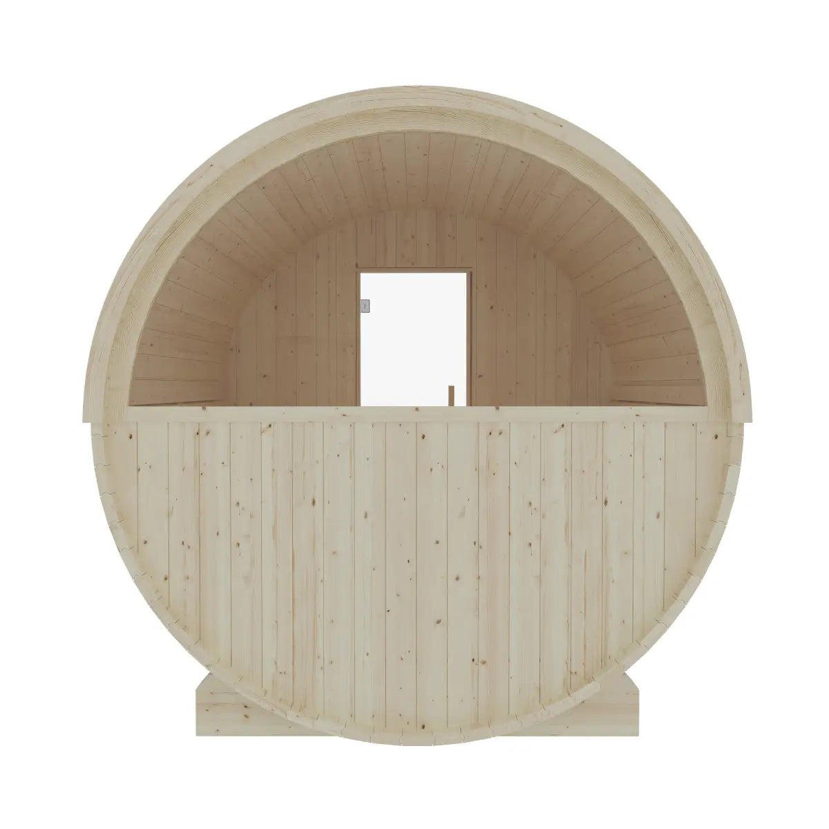 Turku Finnish 6-Person Barrel Sauna with Terrace and WiFi Heater
