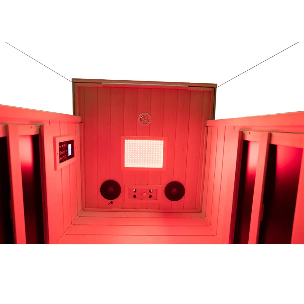 Wizzisaunas S01 1-Person Full Spectrum Near Zero EMF Indoor Infrared Sauna + Medical-Grade Red Light Therapy