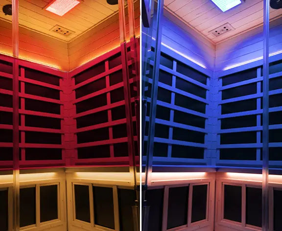 Wizzisaunas S07 2–3 Person Full Spectrum Near Zero EMF Indoor Infrared Sauna + Medical-Grade Red Light Therapy
